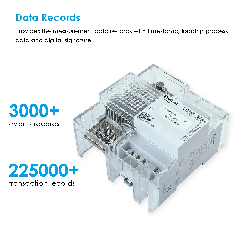 Eastron Dcm6 Series MID Approved RS485 Modbus RTU EV Charging Metering DIN Rail Mounted Smart DC Energy Meter