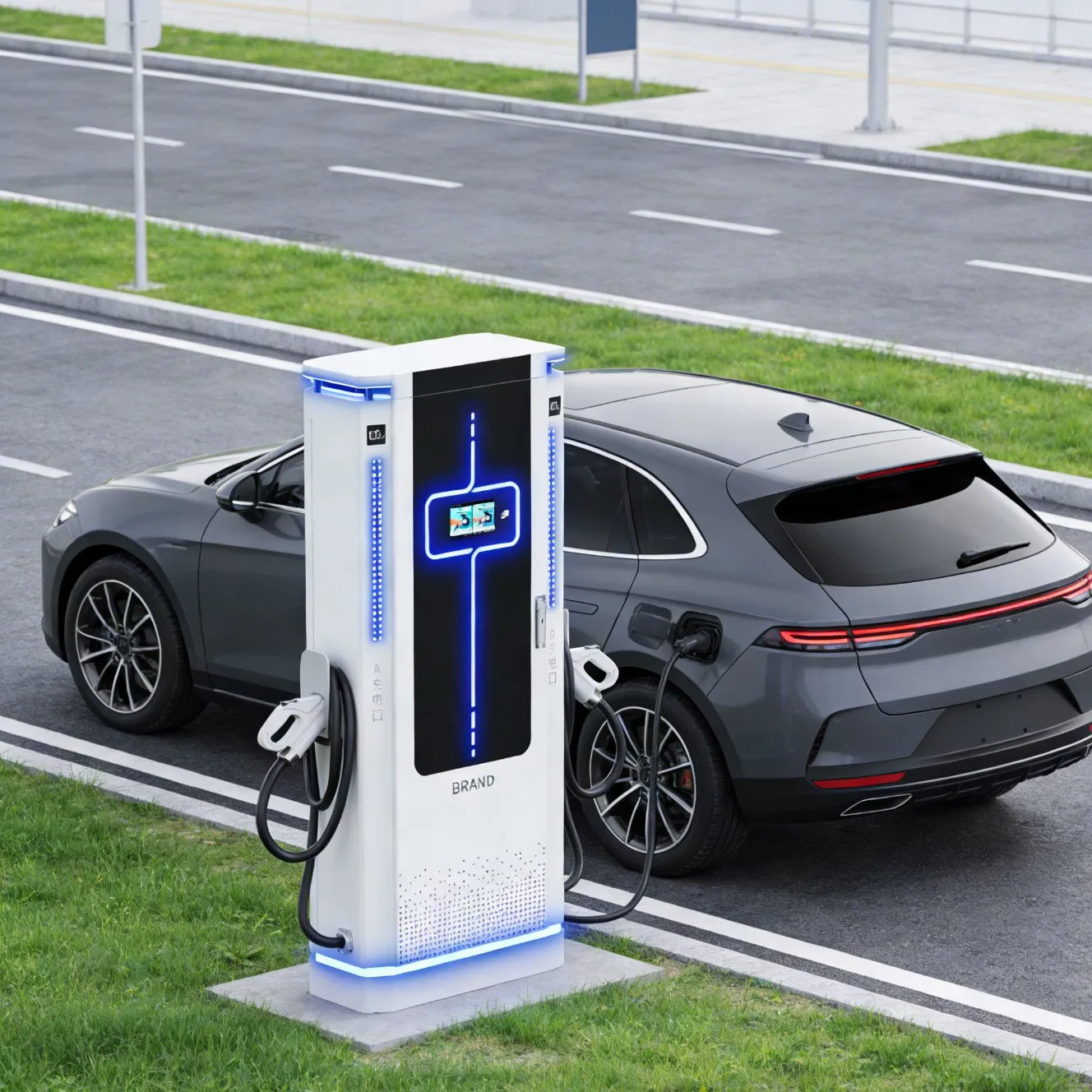 Compact Modular EV Charger for Urban Parking Garage Charging Station