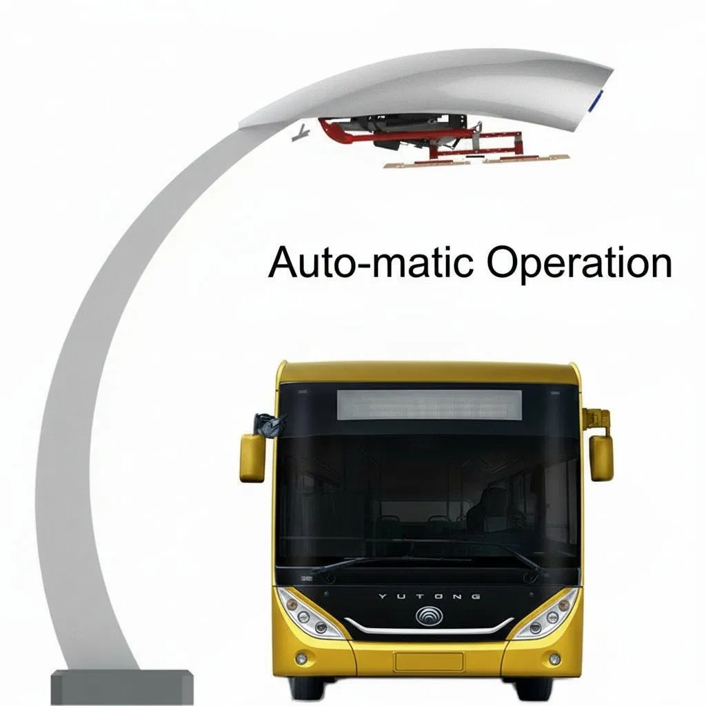 Hici 300 to 600kw Pantograph Charging System for Fleet E-Bus Fast Charging