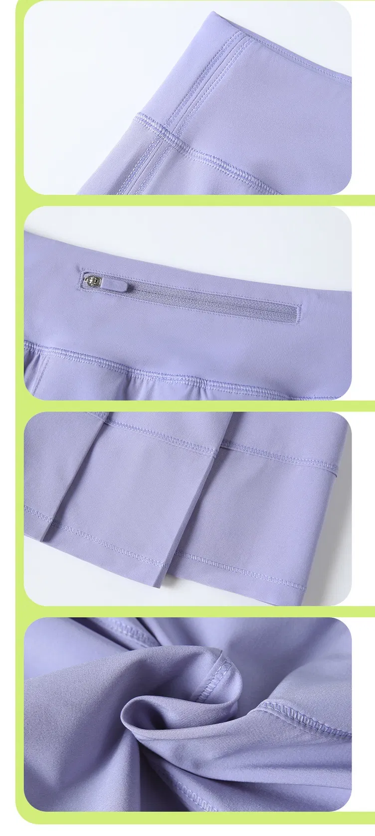Sports Cool High-Rise Pleated Tennis Skirt Fitness Yoga Wear Detail 4