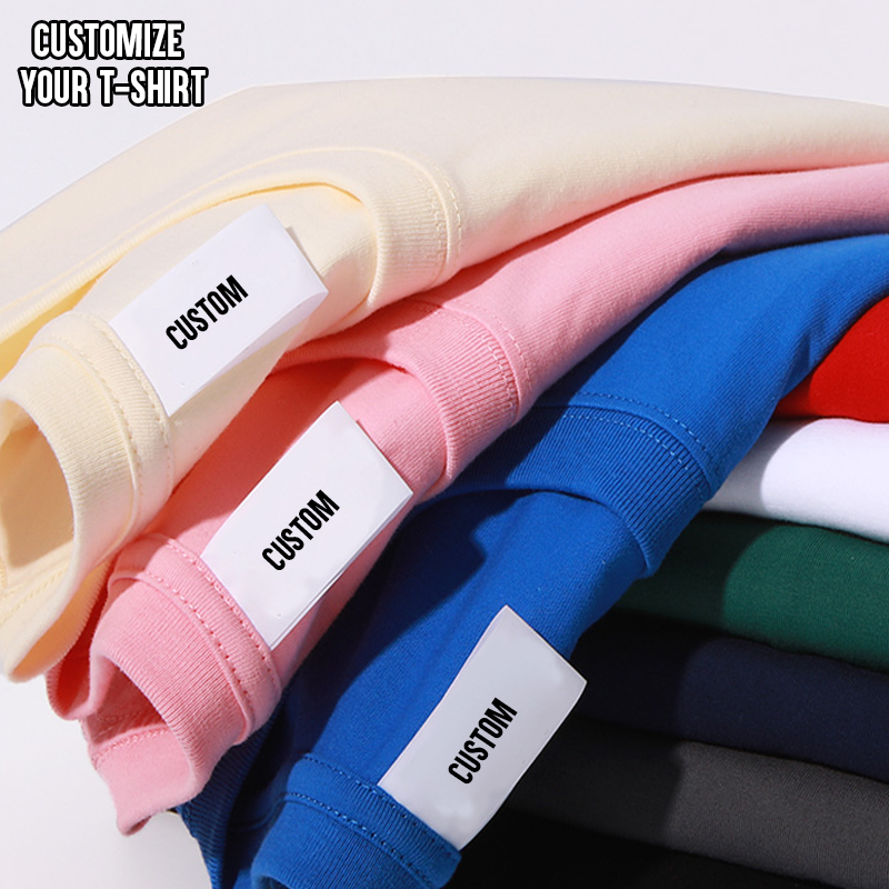Heavyweight 100% Cotton Men Short Sleeve t shirt Chinese Factory Custom Print Plain Dyed Premium tshirt Design Options t-shirt
