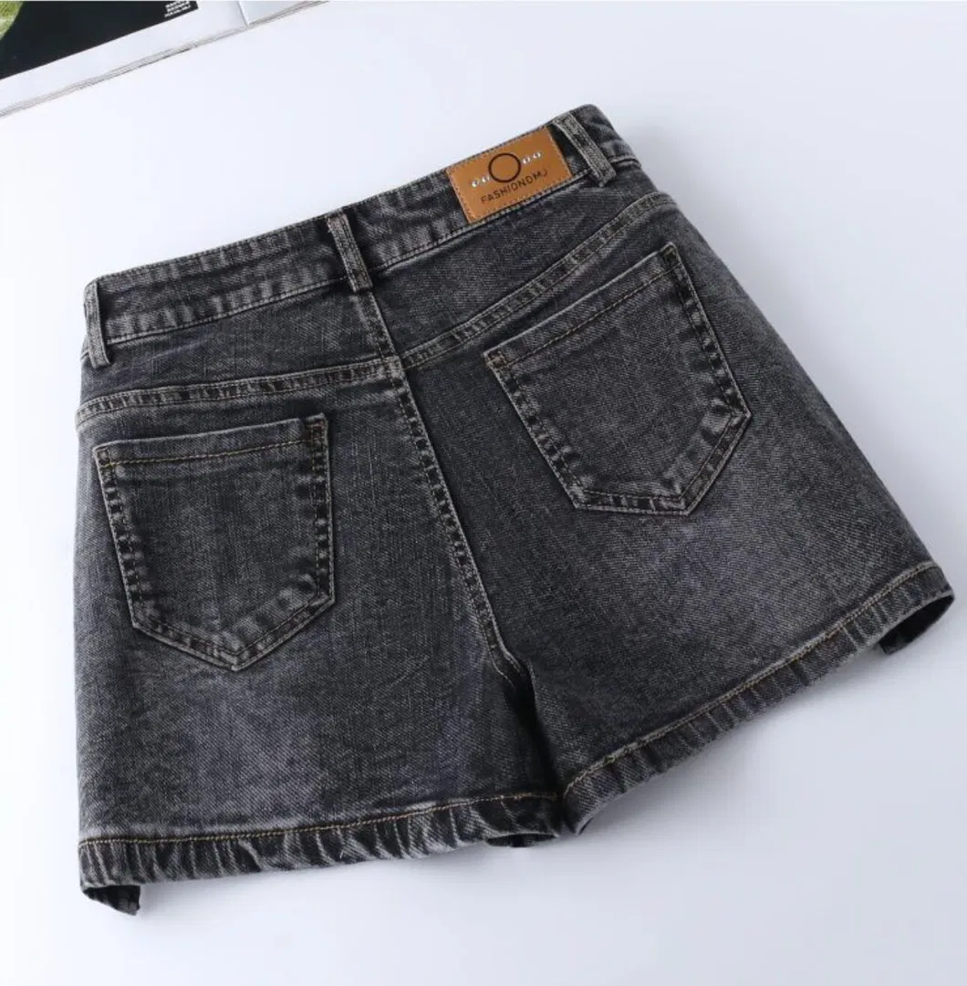New Loose A-Line Wide-Leg High-Waisted Women's Denim Shorts