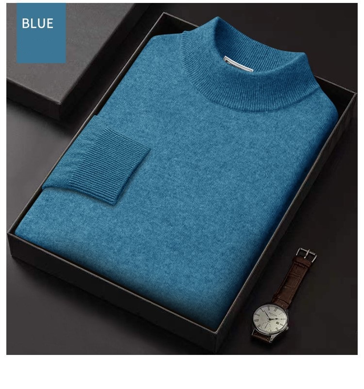 Crew Neck Black Plain Crochet Blank Winter Mohair Wool Pullover Cashmere Knit Sweater for Men