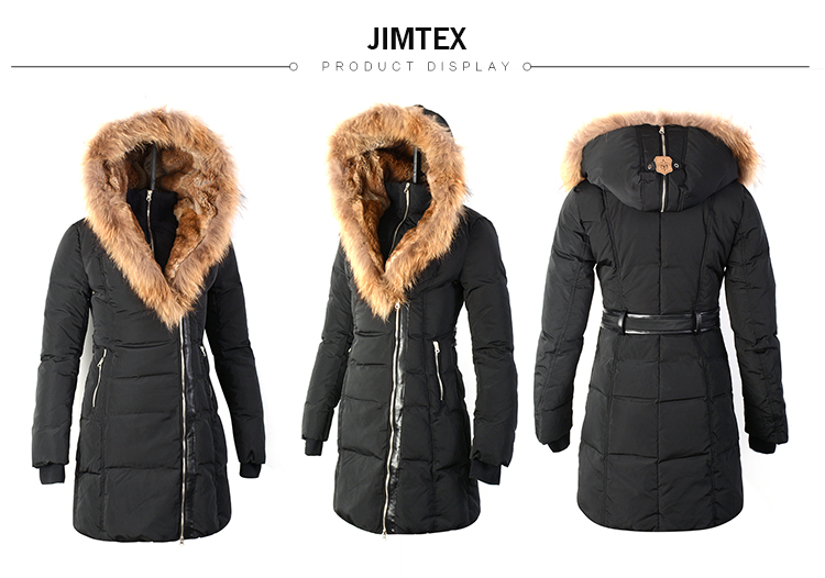 European Style Long Down Parka Detail 1