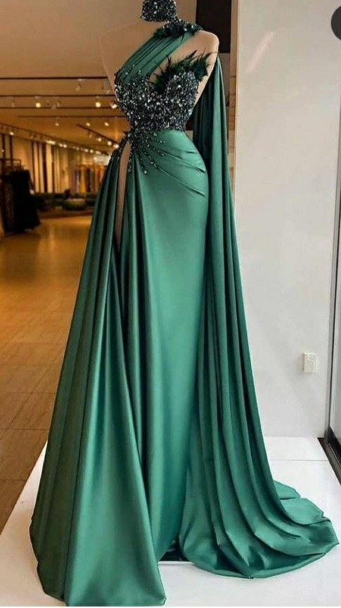 Green Blue Mermaid Party Gowns Mermaid Sexy Prom Evening Dresses P228