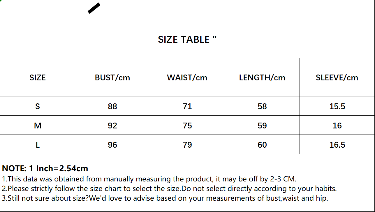 Size Chart 1
