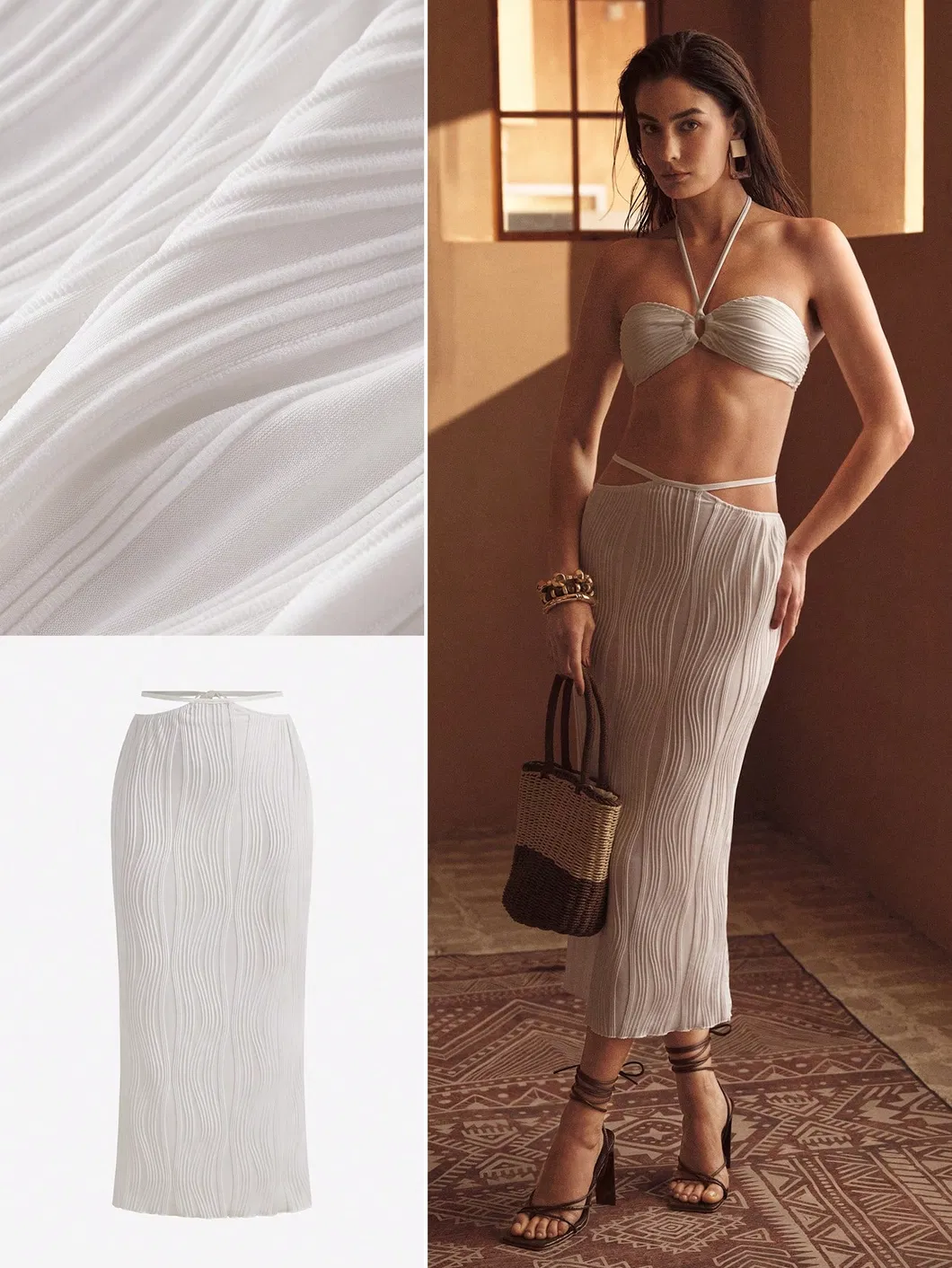 Solid Color Straight Women's Long Skirt