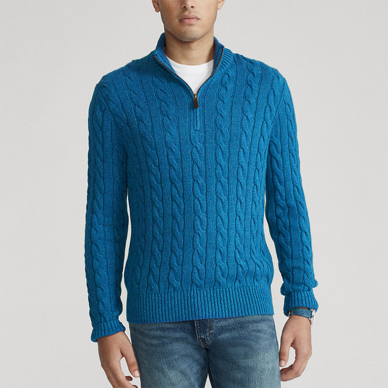Classical Style Big Cable Knit Cashmere Men Sweater Men's Sweater