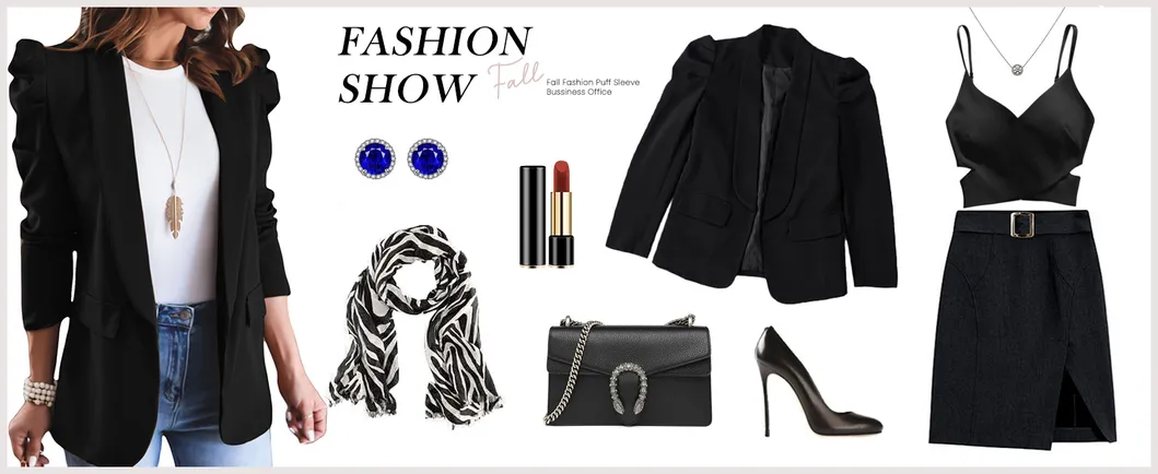 Women's Puff Sleeve Blazer Style