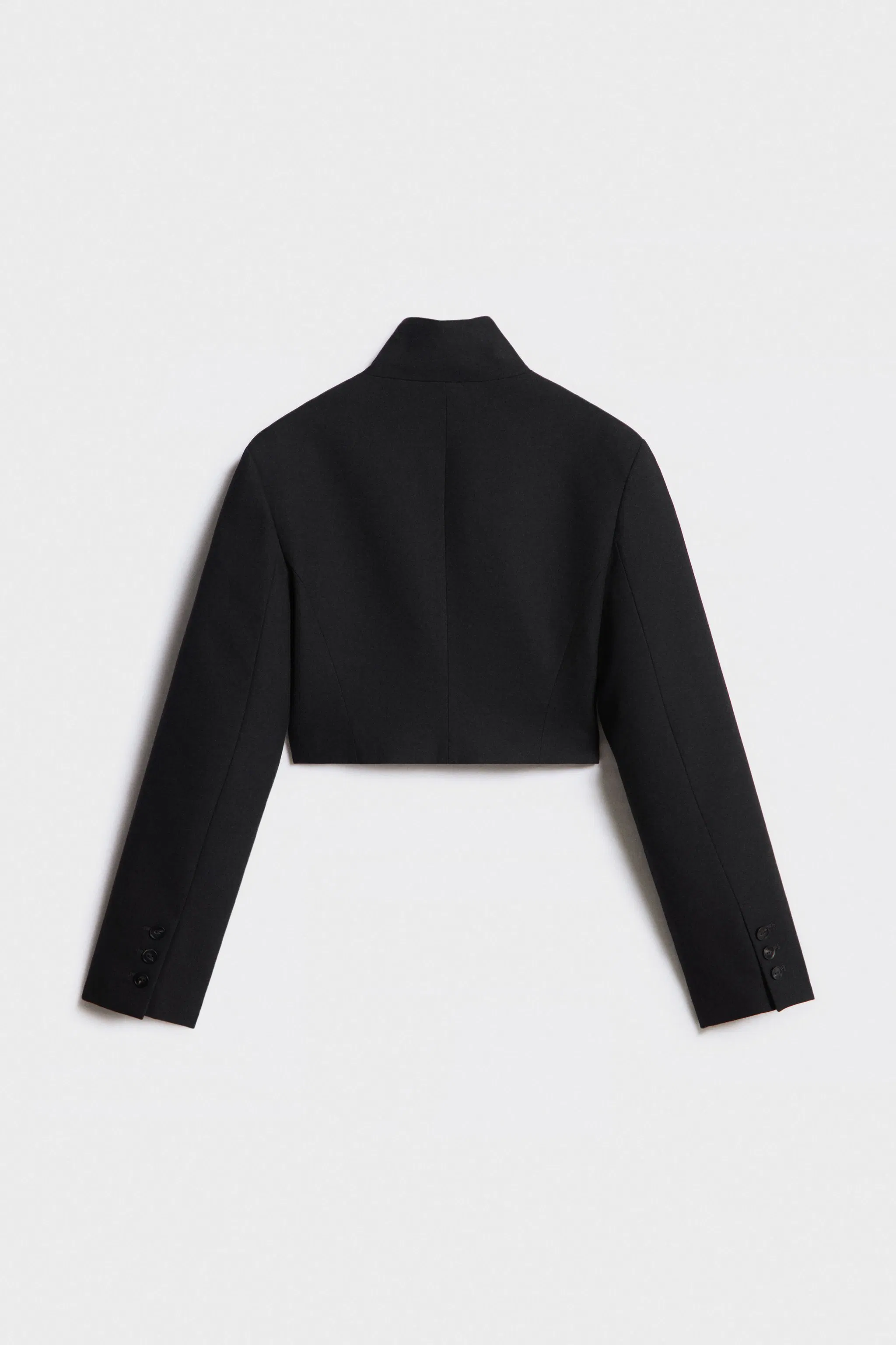 Customized Wholesale Women Casual Blazer Luxury Wool Blend Stand-up Collar Short Cropped Design Double Breast Blazer for Woman Fashion Wear