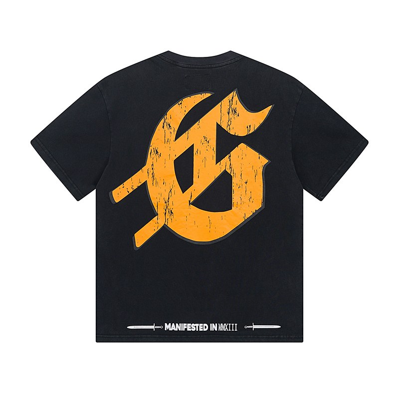 Brand Washed God Style Speed Printed Men T-Shirt 100% Cotton Knitted Hip Hop High Street Distressed Graphic Oversized Breathable