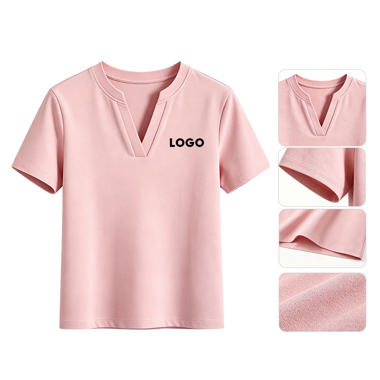 Party Night Soft Touch Graphic Pattern Casual Style Urban Fashion Durable Women's Polyester V-Neck Slim Fit Solid T-Shirt