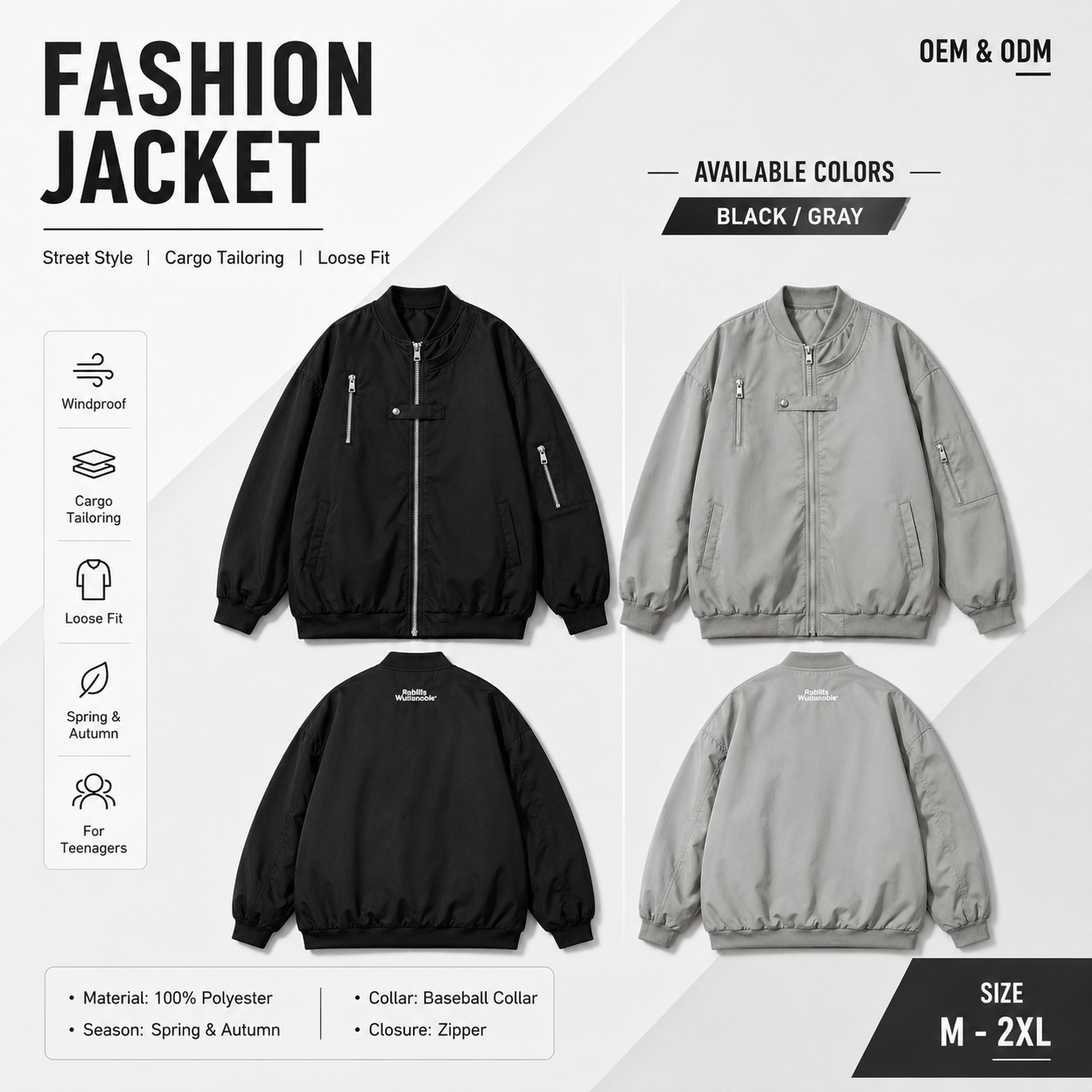 Men's Custom Made Vintage Bomber Jacket Stand Collar Denim Fabric Pakistan Manufacture Wholesale Price Latest Design Plain Dyed
