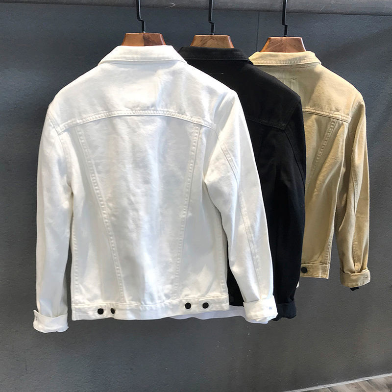 Custom Single Breasted Blank Denim Jean Jackets for Men