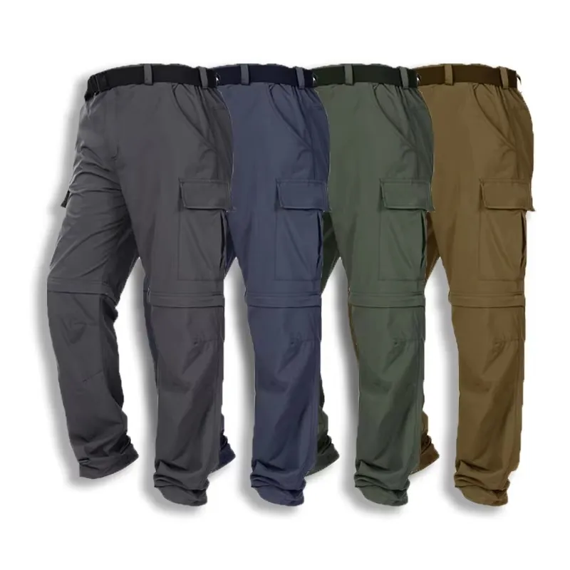 Mens Tactical Fishing Pants Outdoor Hiking Cargo Pants Casual Work Trousers