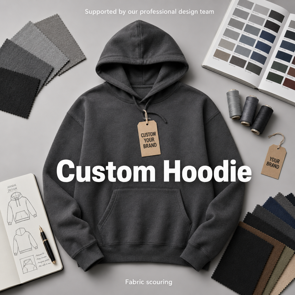Custom Mens Hoodie Print Embroidered Manufacturer | Streetwear Design &amp; Development Service | Heavyweight Fleece OEM/ODM Factory