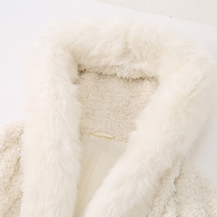 Faux Fur Coat Detail View 4