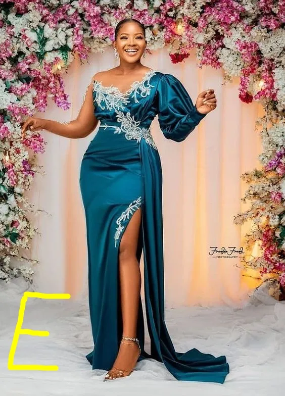 Green Blue Mermaid Party Gowns Mermaid Sexy Prom Evening Dresses P228