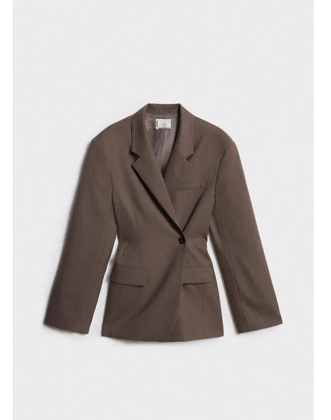 High-End Wholesale Loose Fit Wool Blend Fabric Women's Suits Blazer