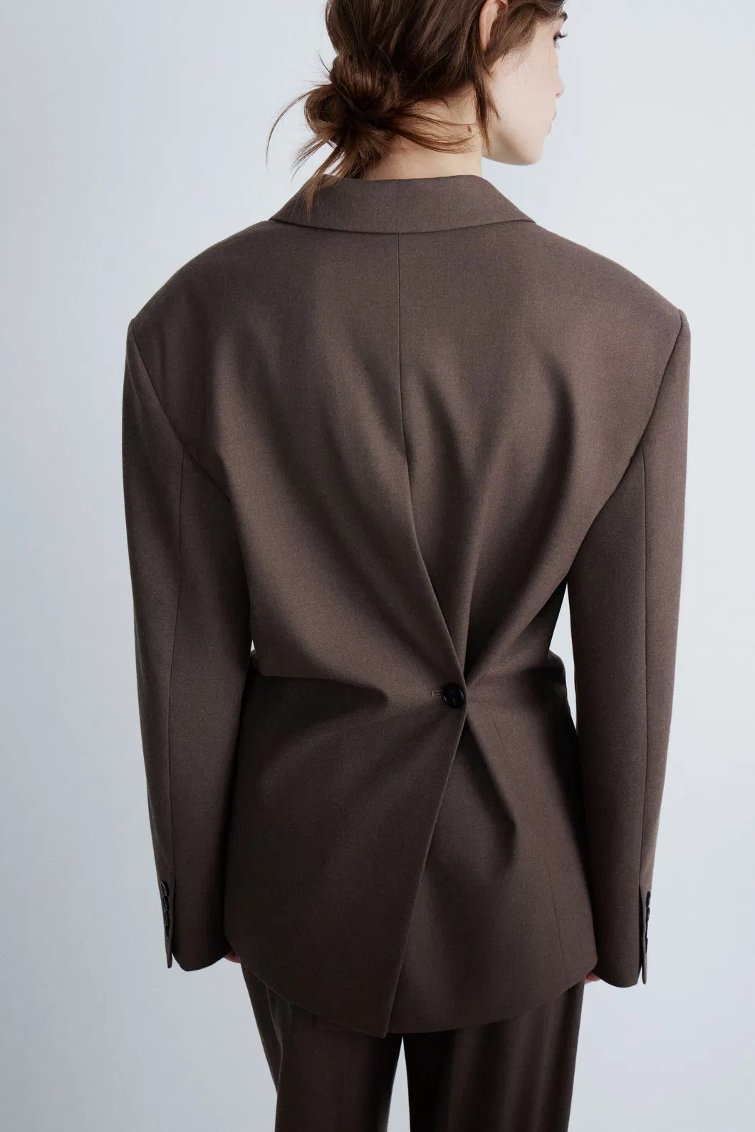 High-End Wholesale Loose Fit Wool Blend Fabric Women's Suits Blazer