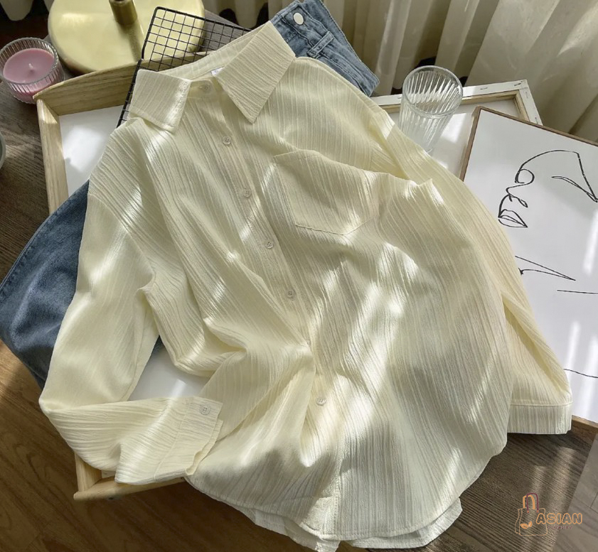 Women Summer Spring Autumn Solid Color Shirts Lapel Button New Fashion Simple Long Sleeve Raglan Sleeve Blouse Tops Regular