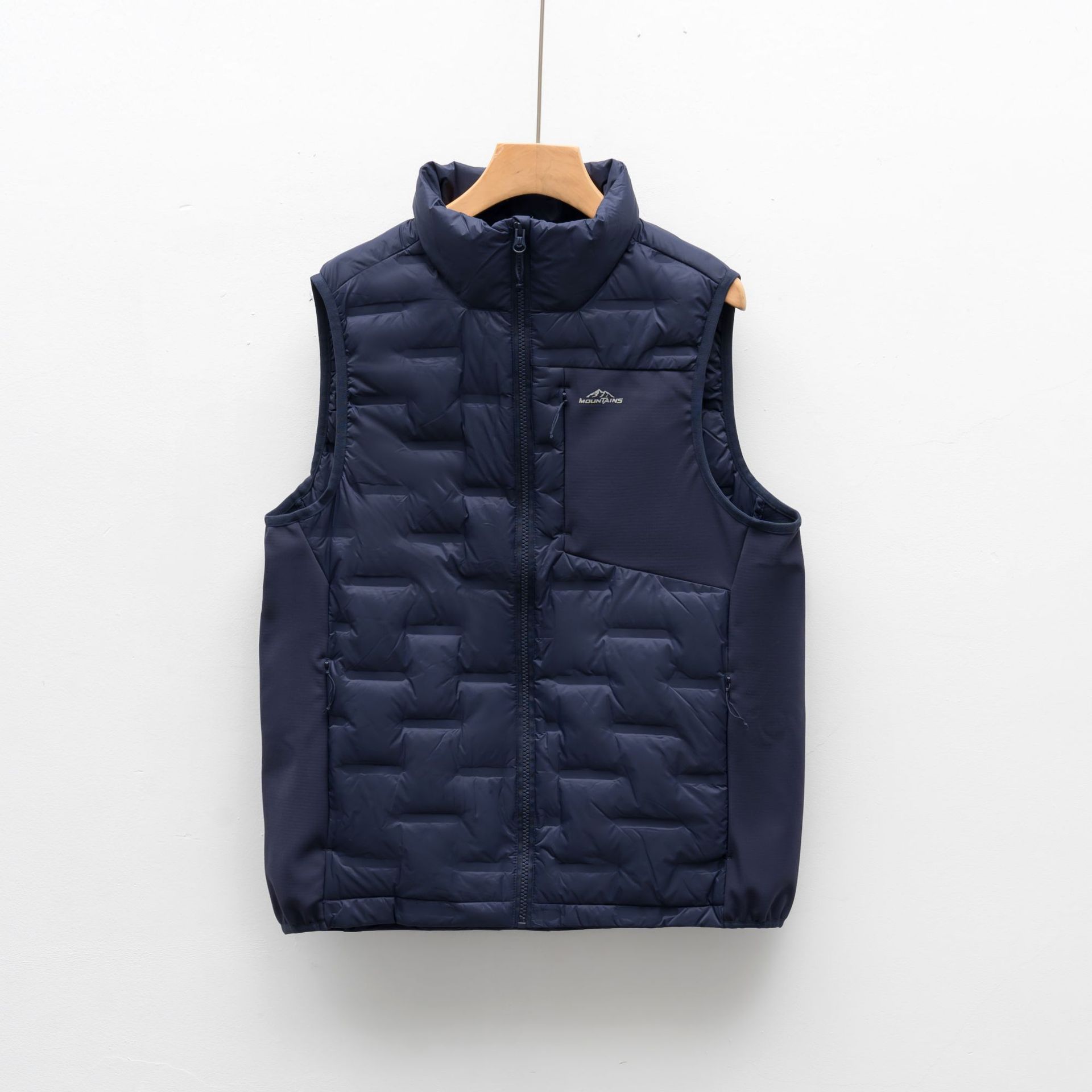 Pinghu Chixin 90% Down New National-Standard Lightweight Zipper Outdoor Vest Men Autumn/Winter Short Stand-Neck Warm Coat