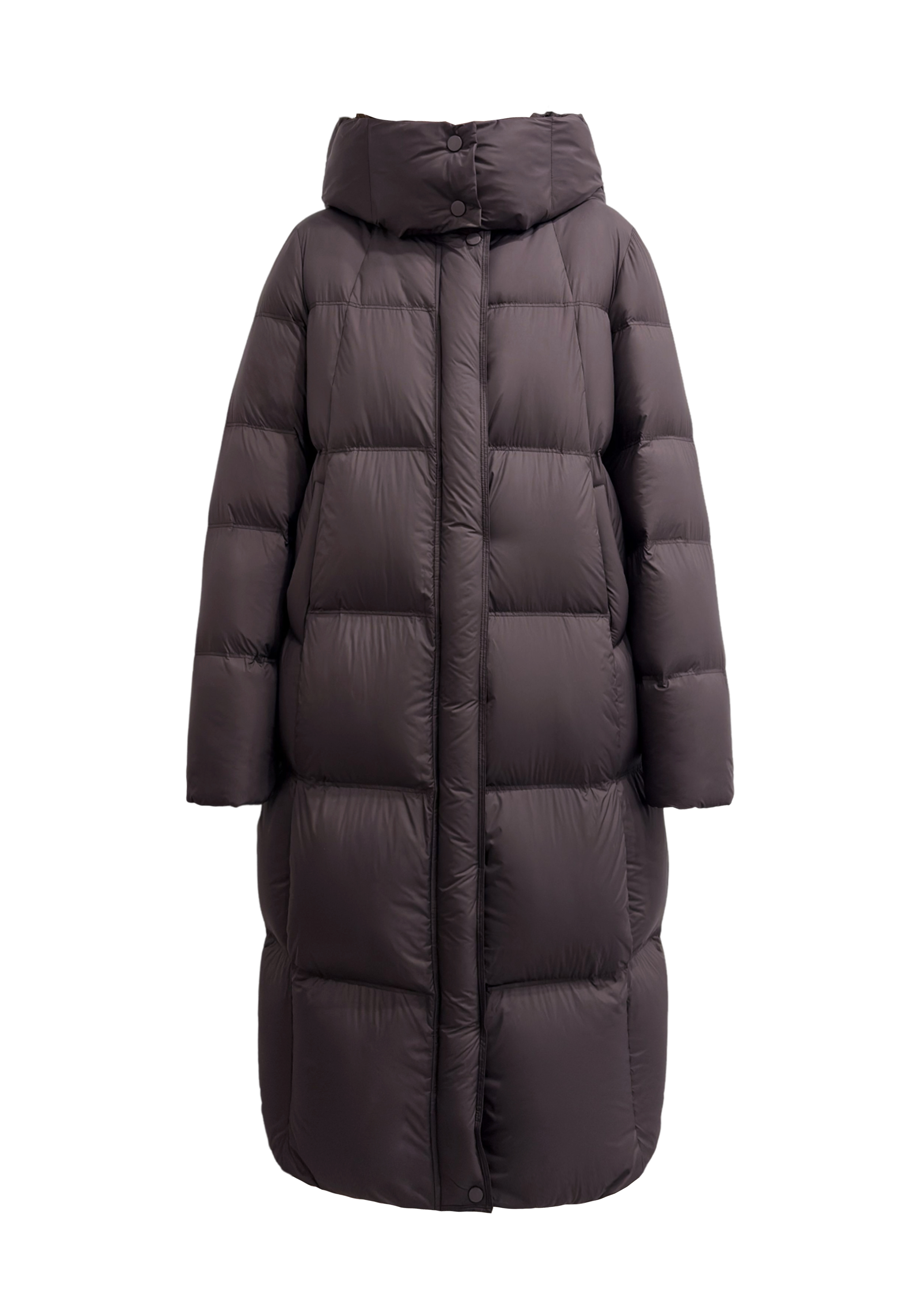 QLYP Winter Waterproof Windproof Breathable 150g-200g Fashion New Collection Long Coat Plaid Zipper Design Loose Fit Hooded