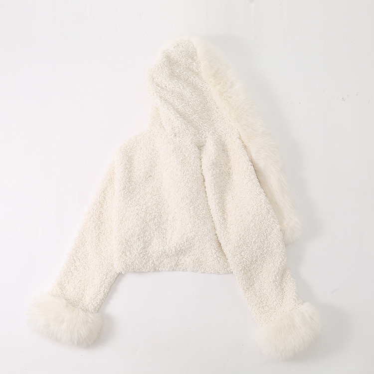Faux Fur Coat Detail View 3
