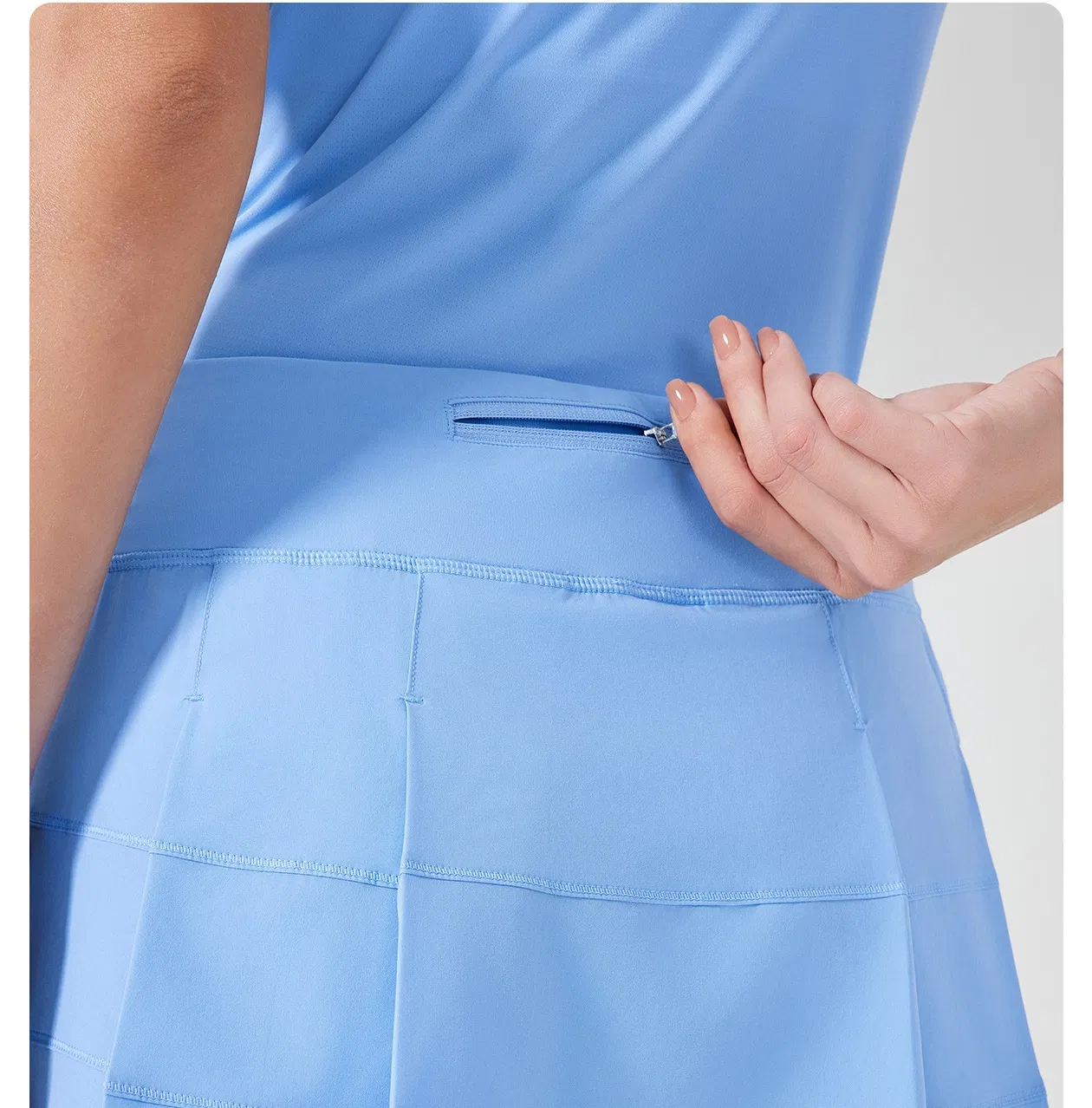 Sports Cool High-Rise Pleated Tennis Skirt Fitness Yoga Wear Detail 1