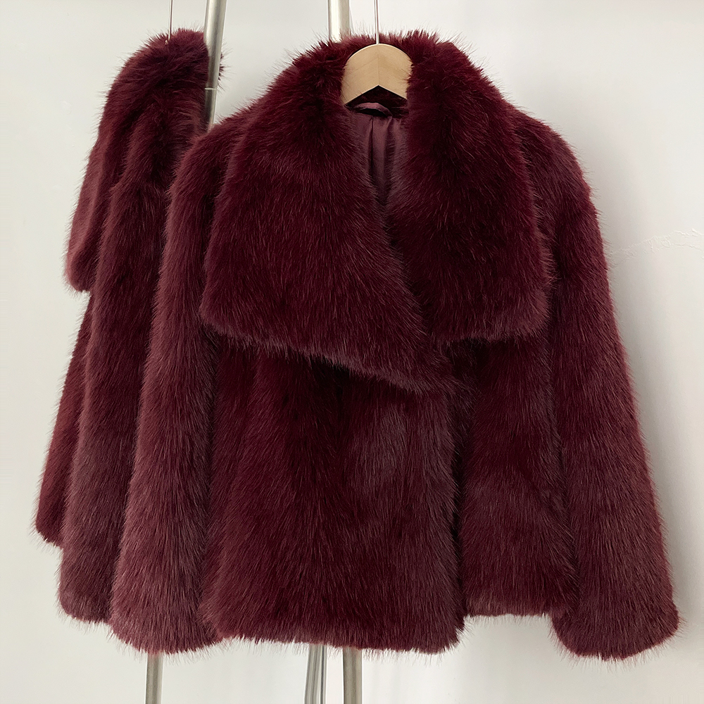 Faux Fox Fur Jacket Detail 9