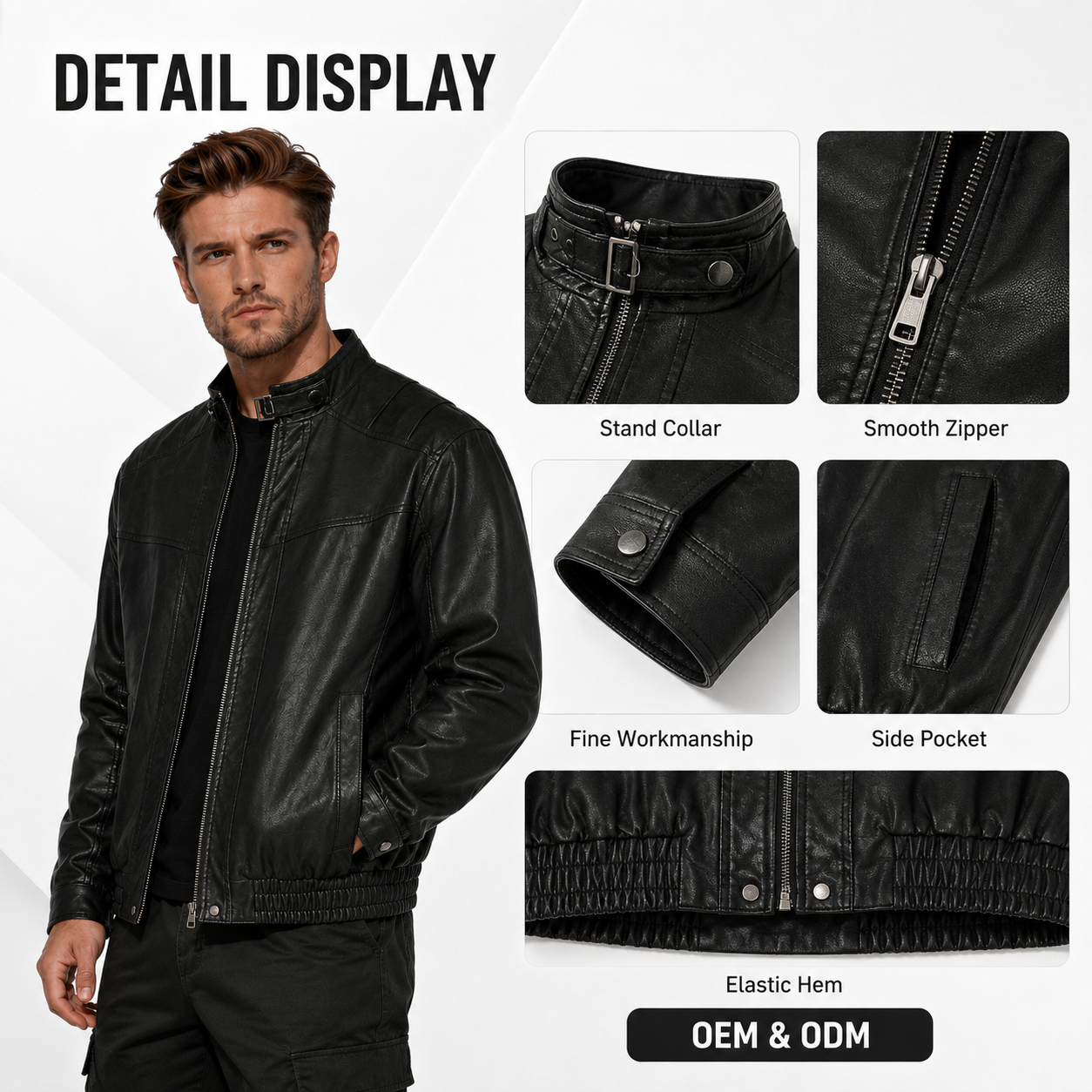 Highest Quality Custom Men's Vintage Style Leather Fashion Jacket Design Your Own Jacket With Custom Jeans