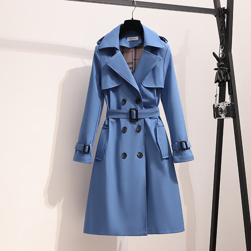 Winter Windcheater Elegant British Vintage High Quality Lady Modest Long Custom Made Ladies Jackets for Women's Trench Coat