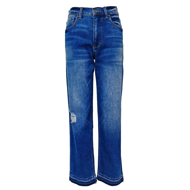 Ladies Unique Design Loose Side Pocket Casual High Waisted Light Blue Women Denim Shorts