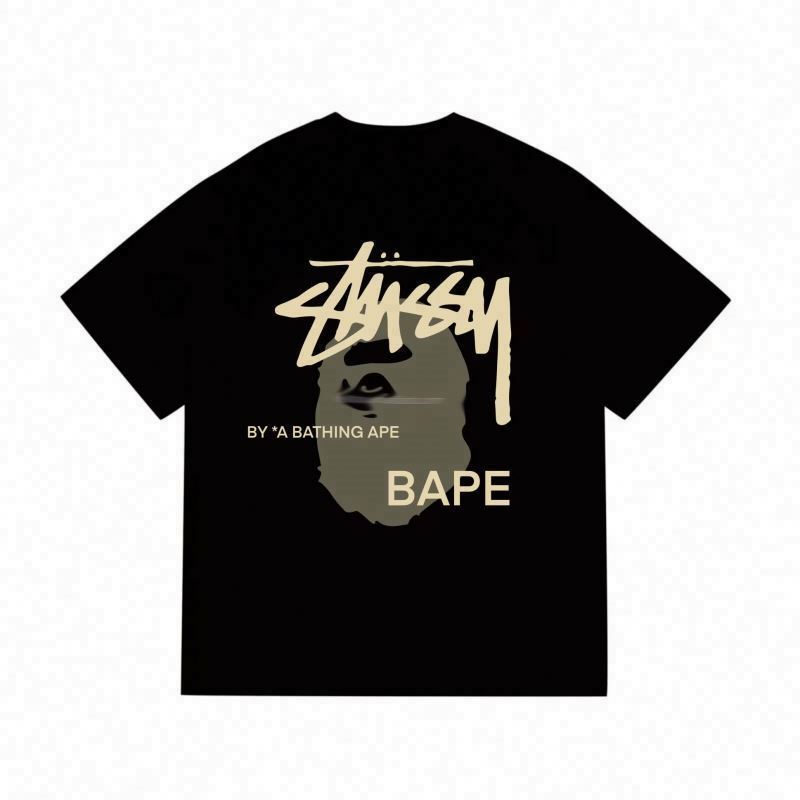 Wholesale Top Quality New Style Brand Fashion Designer T Shirt Men Trendy Loose Printed Bapees T Shirt Casual Sports T-shirt