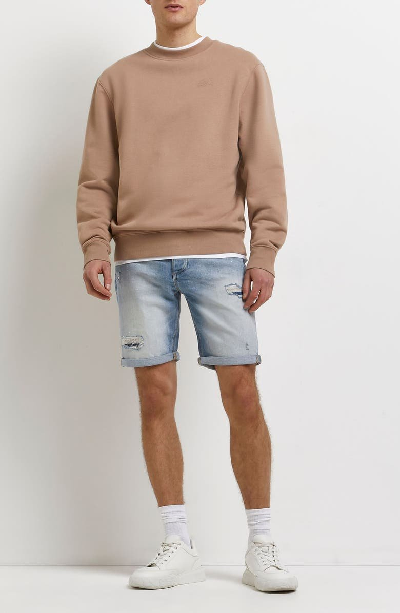 Men Shorts in Denim Stretchy Jeans Fabric Available with Custom Logo Zip Fly Button Closure with Side Pockets Pants Jeans