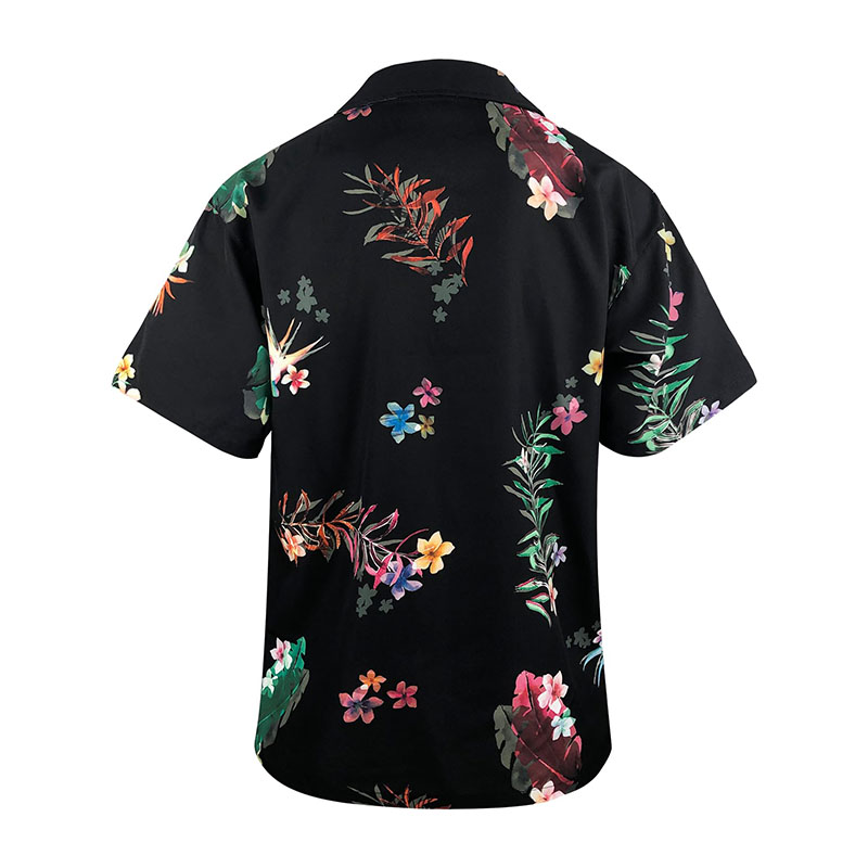 Wholesale Digital Printing Summer New Large Size Blouse Men's Shirt Short Sleeves Casual Shirts