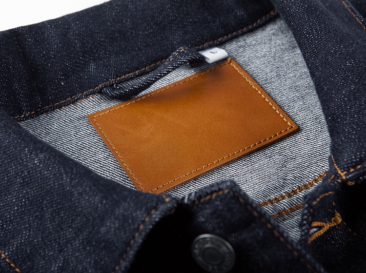 Customized Heavyweight logo Men's Trimmed Denim Jacket, High-quality Raw Materials, Long Clothing, OEM Service