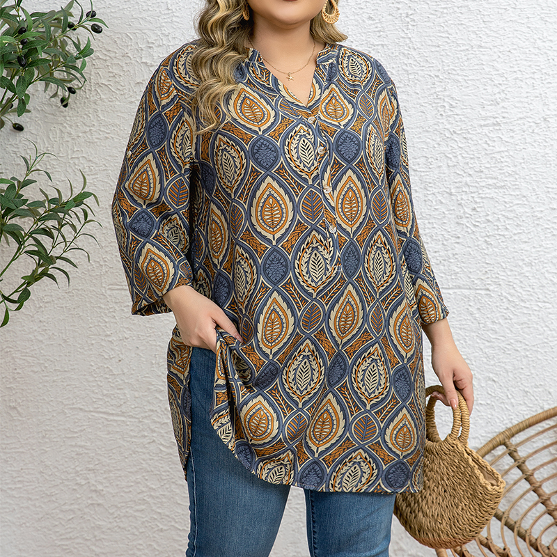 Women's Plus size Casual Blouse details 1
