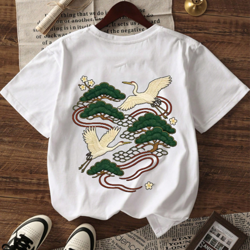 Custom logo Color Design Casual Style Graphic DTF DTG Printing Streetwear Tee Men's Loose Drop Shoulder T Shirt for Daily Wear