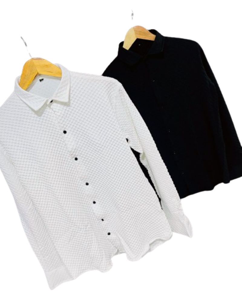 Men's 100% Cotton Floral Button Down Shirt Smart Casual Long Sleeve Loose Fit Breathable Collared Work Blouse