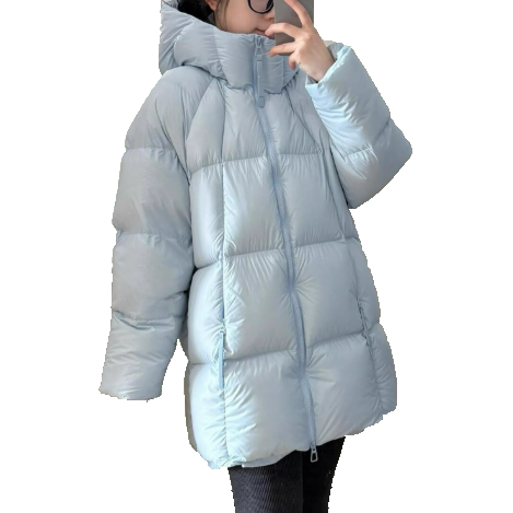 Manufacture Women's Plain Warm Coats Cotton Coat Mid-length Zippered Hooded Windproof of Women's Winter Coat