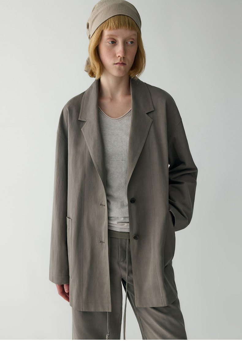 High Quality Women Clothing Wholesale Loose Fit Single Breast Women Casual Suits Blazer with Linen Fabric Customized Summer Woman Blazer Paired with Loose Pants