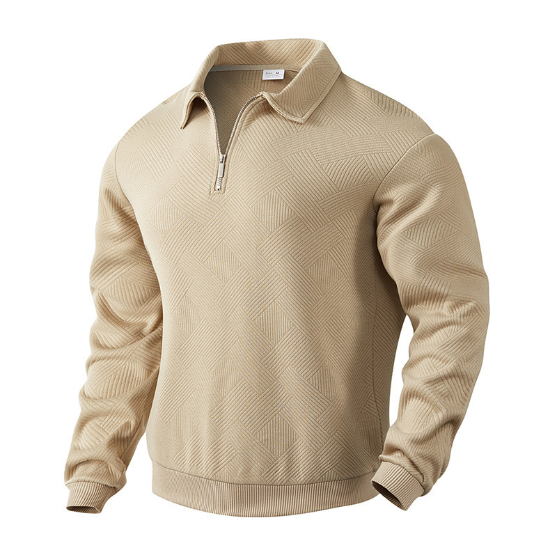 Men's Woolen Sweater Knitted Thickened Half Zipper High Stand Collar Sweater New Autumn and Winter. Men's Sweater