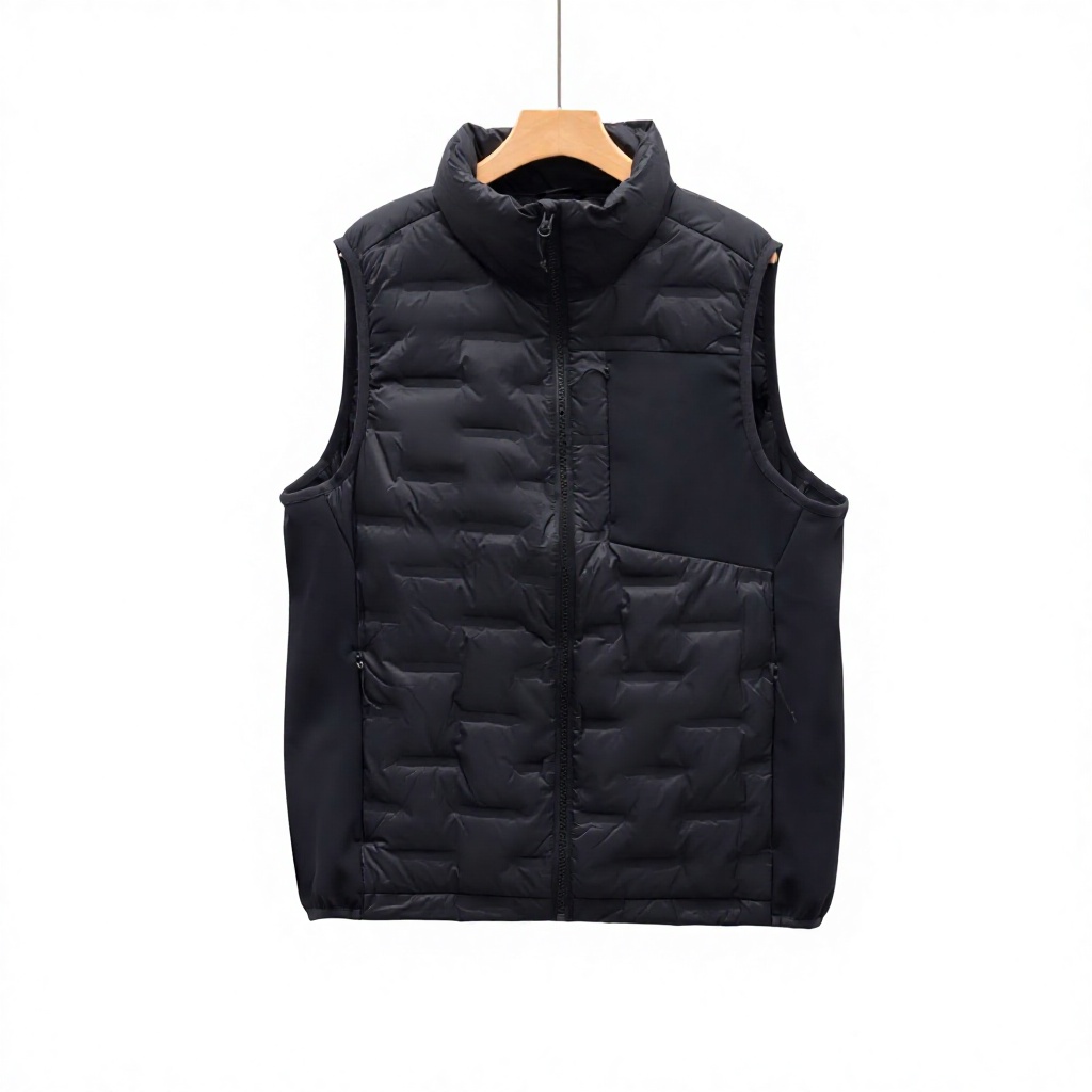 Pinghu Chixin 90% Down New National-Standard Lightweight Zipper Outdoor Vest Men Autumn/Winter Short Stand-Neck Warm Coat
