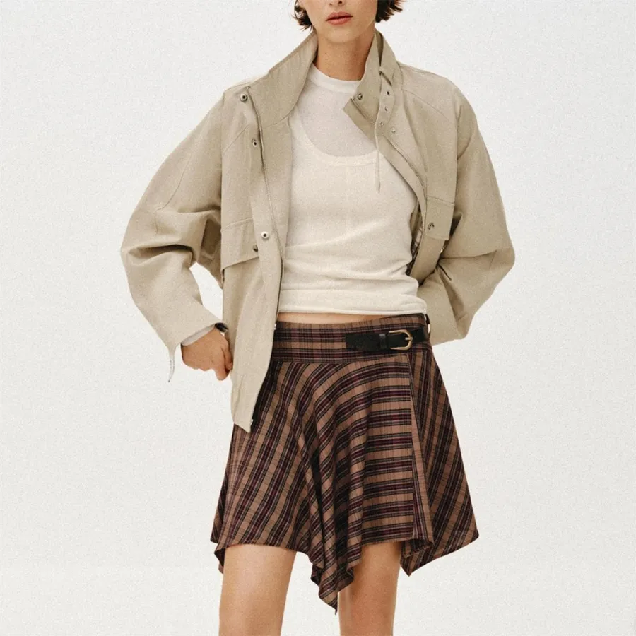 Pleated mini skirt photo 9