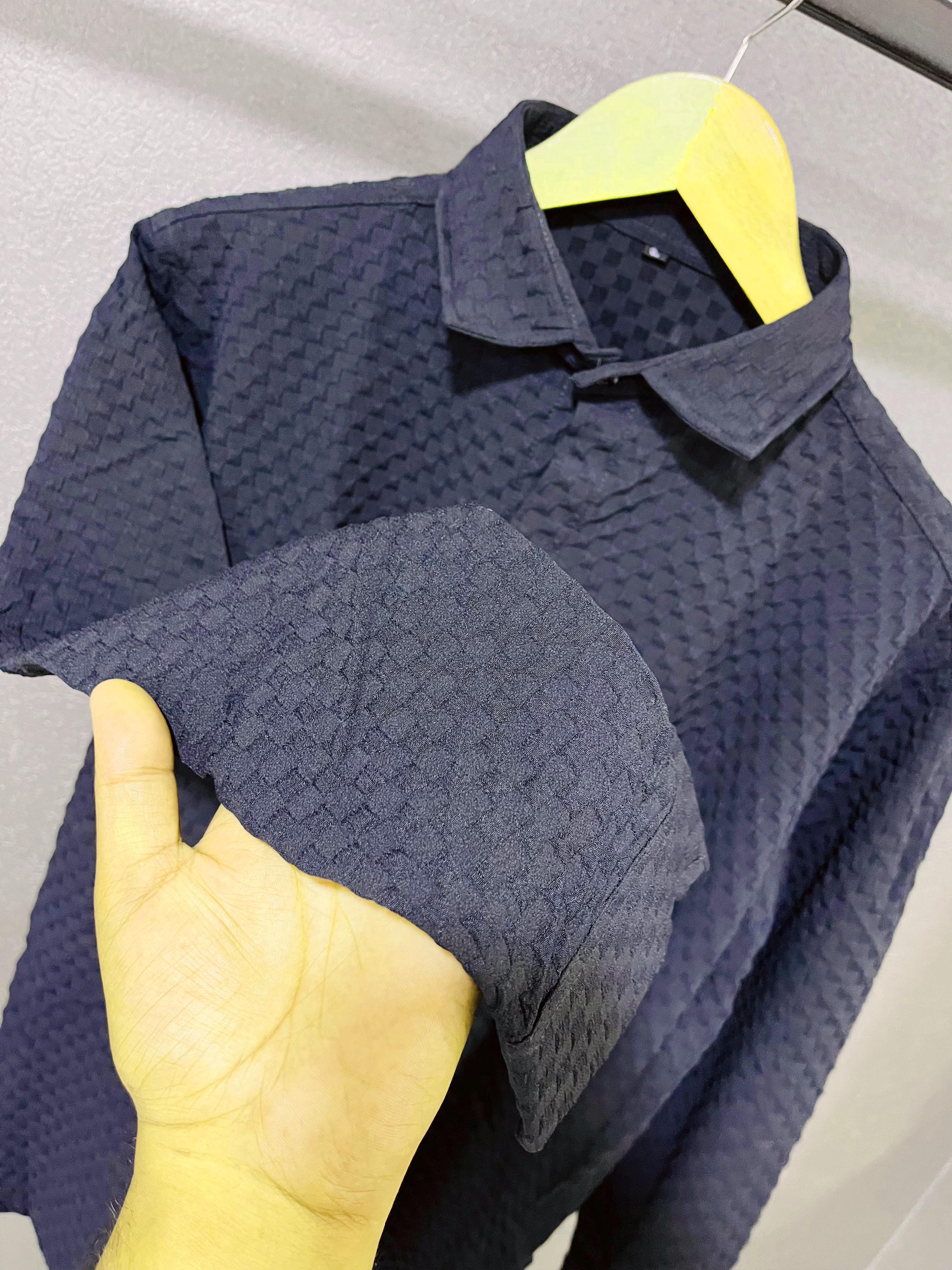 Men's 100% Cotton Floral Button Down Shirt Smart Casual Long Sleeve Loose Fit Breathable Collared Work Blouse