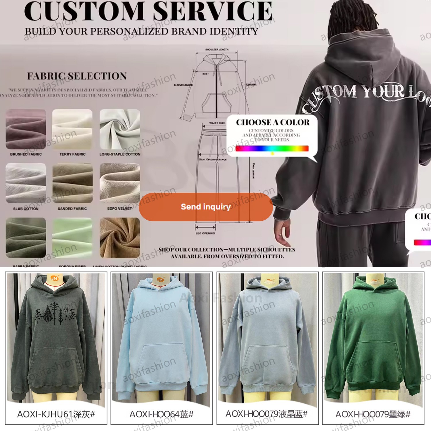 OEM Small Batched High Quality 380GSM Cotton Fleece Hoodie Oversized Drop Shoulder Plain Custom Logo Screen Print Men Sweatshirt