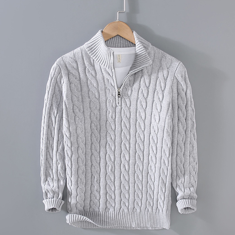 Classical Style Big Cable Knit Cashmere Men Sweater Men's Sweater