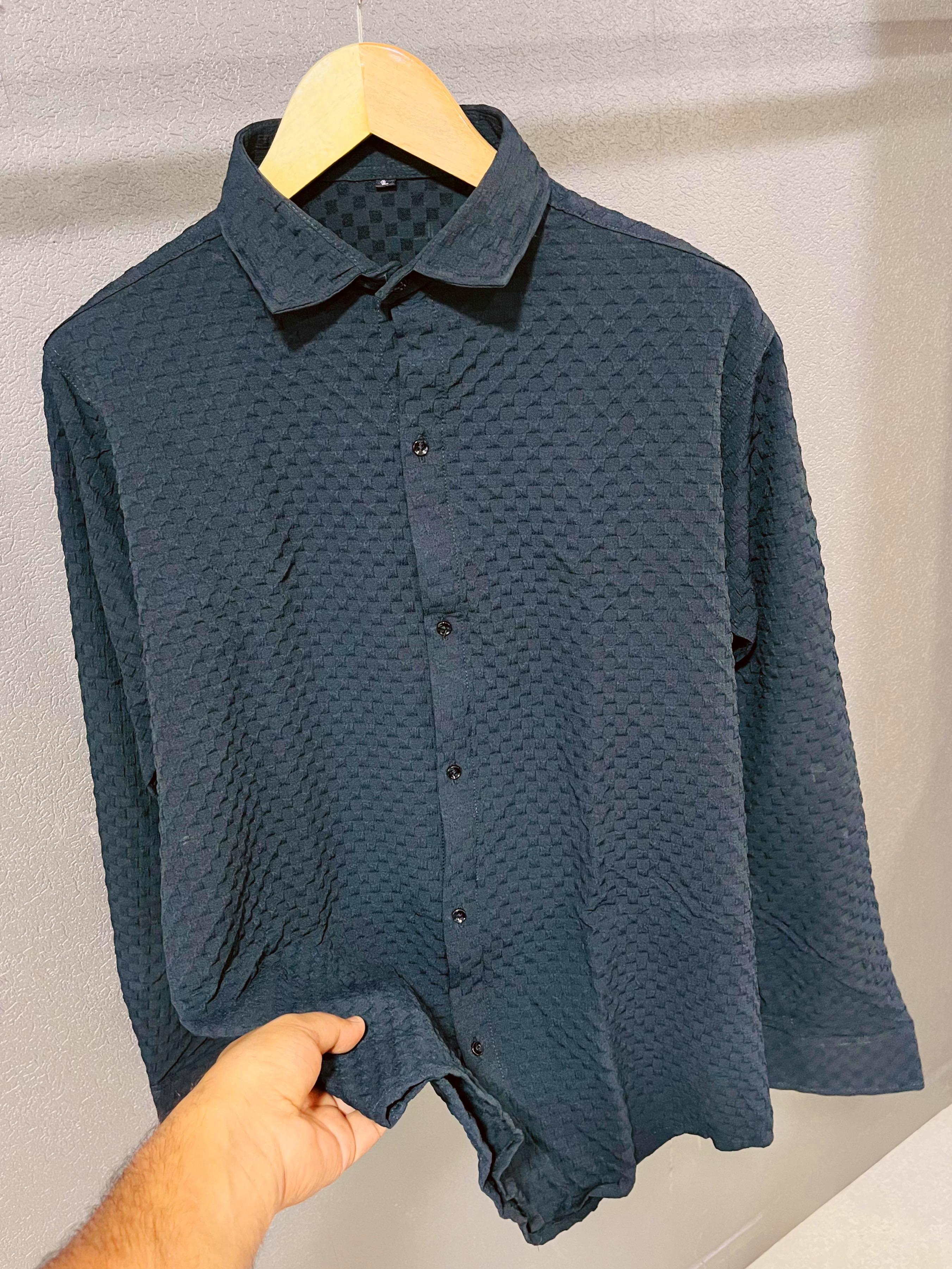 Men's 100% Cotton Floral Button Down Shirt Smart Casual Long Sleeve Loose Fit Breathable Collared Work Blouse