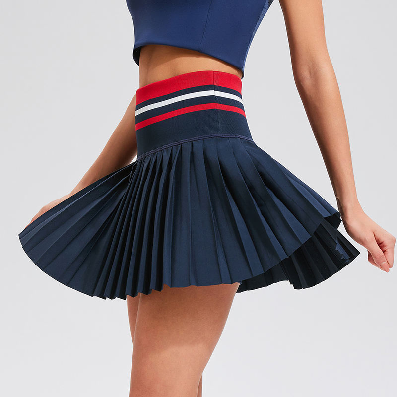 Custom Solid Color Tennis Pantskirt for Women Pleated Pickleball Skirt Fitness